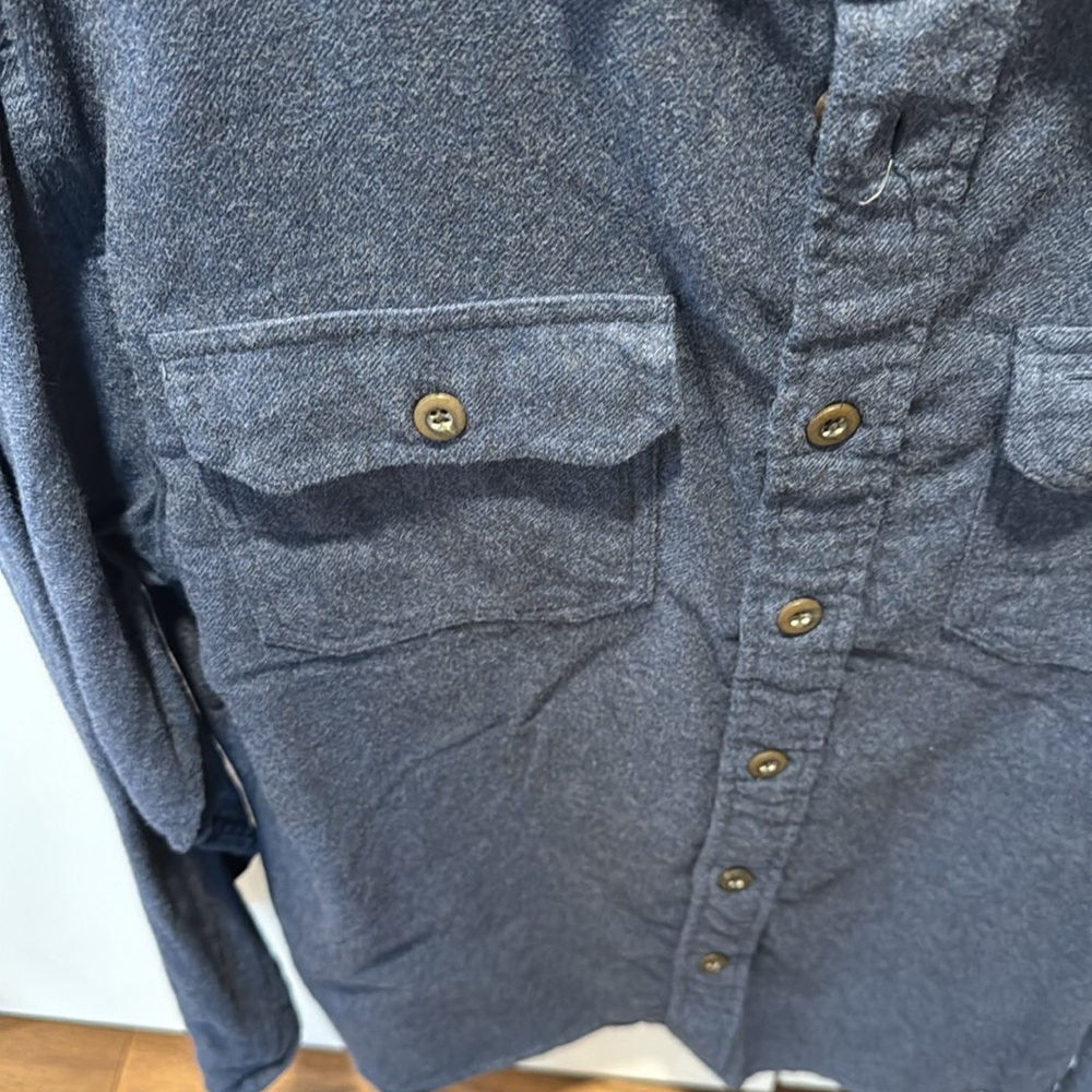 Pendleton Burnside Heather Blue Button Flannel Sh… - image 3